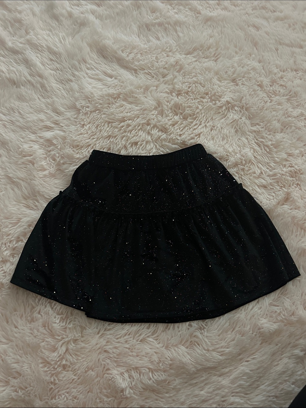 jumping beans Black Sparkle Tiered Skirt